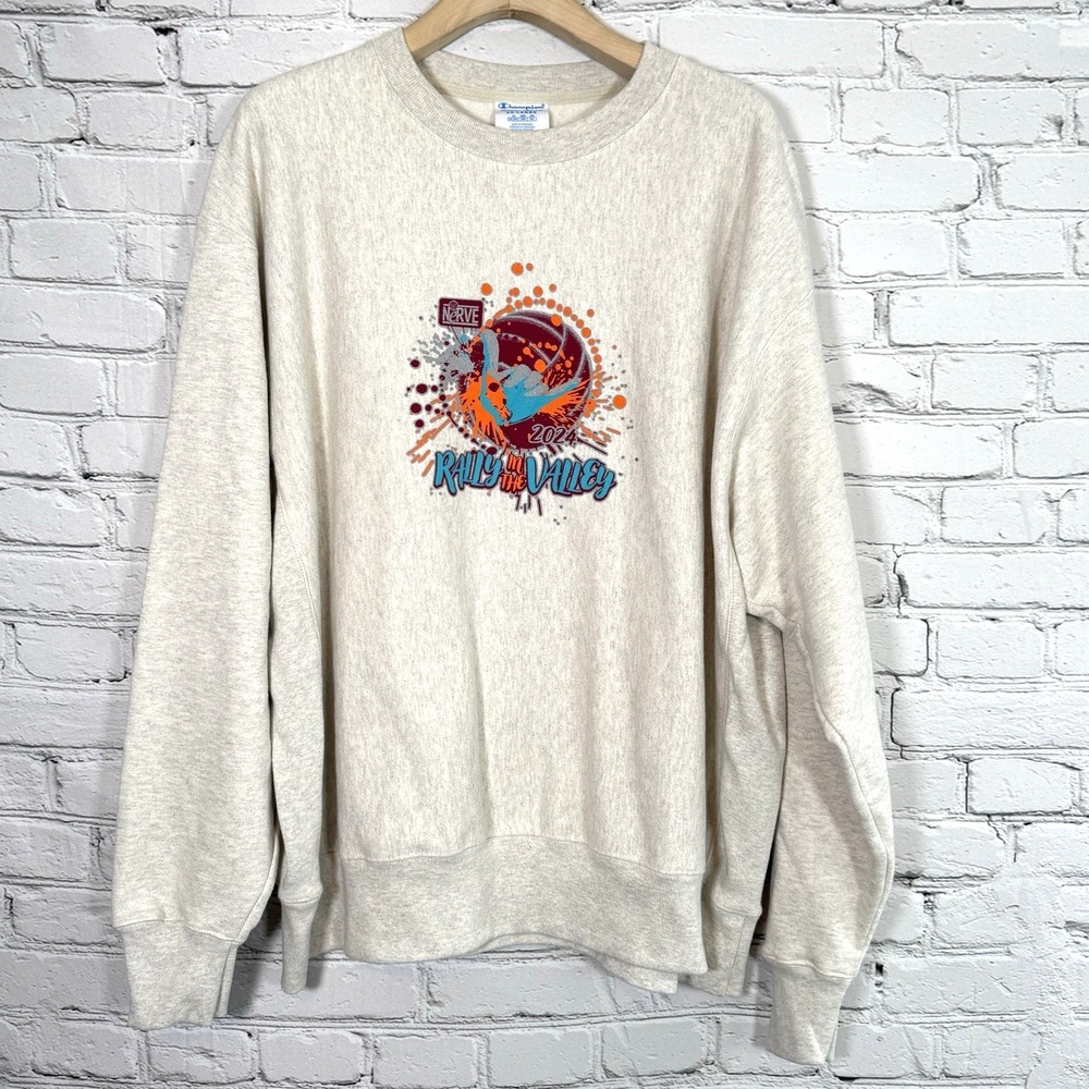 Champion Reverse Weave Crewneck Sweatshirt‎ Size 2XL Gray NeRVE Volleyball S149
